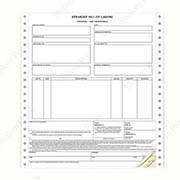 pre-printed invoice on continuous sheets